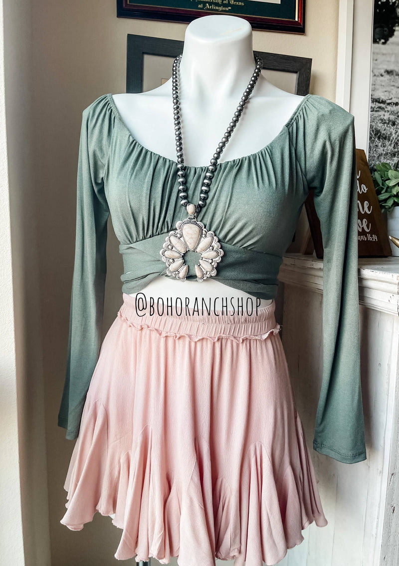 Boho Ranch Shop - Western Statement Squash Blossom Stone Necklace: White