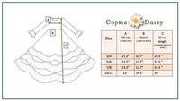 Oopsie Daisy - Kids Winter Mint Floral Long Sleeve Fall Ruffles Dress: 10/12