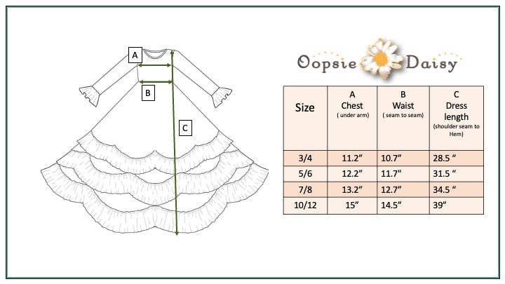 Oopsie Daisy - Kids Winter Mint Floral Long Sleeve Fall Ruffles Dress: 10/12